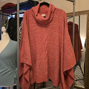 Wonderly 3X NWT Coral Cowl Poncho